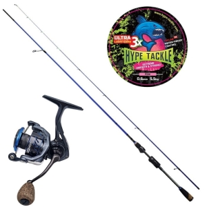 Zestaw Hype Tackle H2 UL 1,85m Up to 3,5g 2cz + Hype Tackle H2 2500  + Hype Tackle ULG 3X Pink 0,04mm 2,6kg 100m