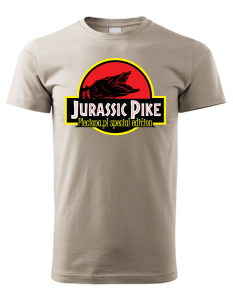 Koszulka Pleciona.pl Jurassic Pike - siwa