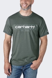 Koszulka Carhartt Force Midweight Logo Carbon XL