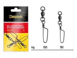 Krętlik z karabińczykiem coastlock 3szt 90kg