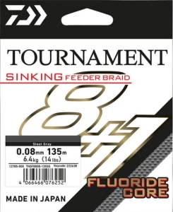 Daiwa Tournament Feeder Braid 135m 0,08mm Grey
