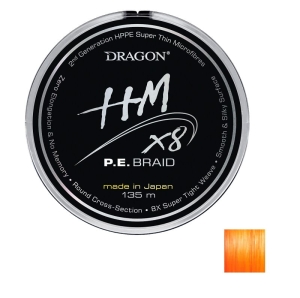 Plecionka DRAGON HMX8 0,08mm 6,8kg 135m Orange Flu