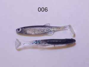 Mr. Bleak Uklejka Real Fish Clear Black Brokat Blu 5cm 6szt