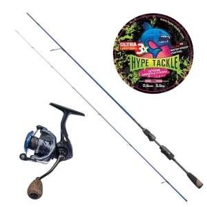 Zestaw Spinn Hype Tackle H2 UL 1,85 m do 4,5 g + Hype Tackle H2 2500 + Plecionka ULG 3X Pink 0,05 mm