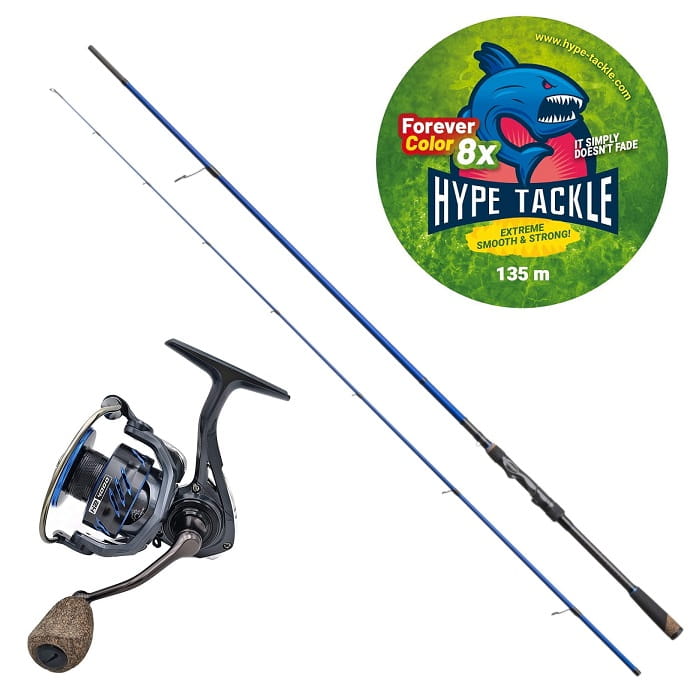 Zestaw Hype Tackle H2 Target Zander 2,51m Up to 35g 2cz + Hype Tackle H2 4000 +  Hype Tackle WP8 Red Fluo 0,15mm 11,4kg 135m FEC.jpg
