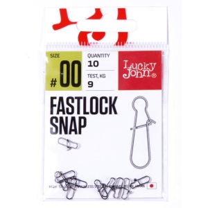 Agrafka Lucky John Fastlock Snap #00 9kg 10szt