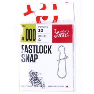 Agrafka Lucky John Fastlock Snap #000 4kg 10szt