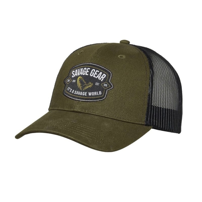 Czapka Savage Gear Badge Trucker Cap Green.jpg