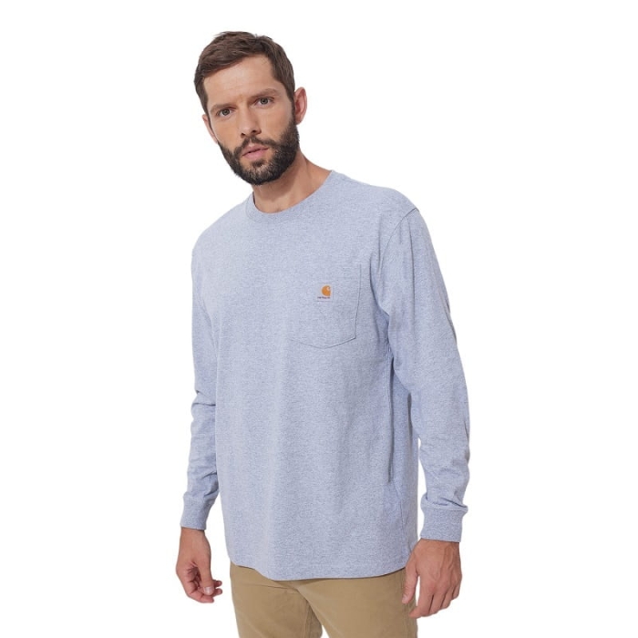 Koszulka Carhartt Dearborn Loose LS Heather Grey M.jpg