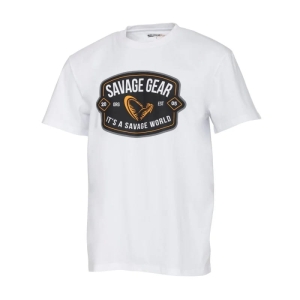 Savage Gear Koszulka Badge Logo Tee White XL