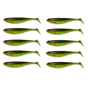 Gumy Hurtem Zestaw Dam Shadster 12cm 16.8g Motoroil Chartreuse 10szt