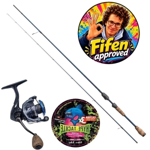 Zestaw Fifena Okoń Hype Tackle H5 2,05m 0,5-5g + Hype Tackle H2 2500 + Hype Tackle ULG 3X 0,08 Pink