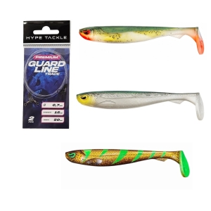 Zestaw Przynęt "Huge2"  Hype Tackle Rascal 20cm 3szt + Hype Tackle Guardline