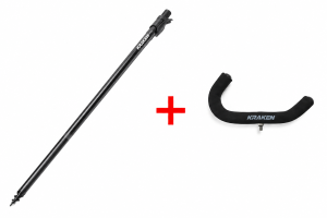 Zestaw Sztyca KRAKEN Black Pearl Bankstick 75-125cm + Podpórka KRAKEN Black Pearl Front Rest Eva