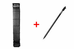 Zestaw Siatka wędkarska KRAKEN Black Pearl Fishing Net 3m +  Sztyca KRAKEN Black Pearl Bankstick 75-125cm