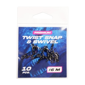 Agrafka z krętlikiem Hype Tackle Twist Snap swivel #6 M