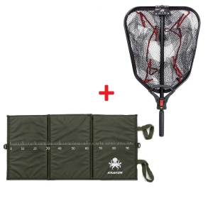 Zestaw Podbierak Abu Garcia Spike Net Foldable 60x50 cm + Mata do wyhaczania Kraken 94x48x2 cm