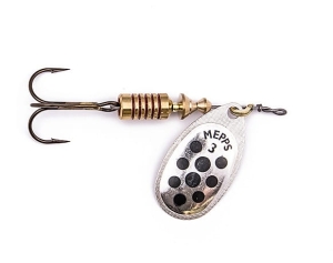 Mepps AGLIA DECOREES srebrna/czarne kropki 4/9g
