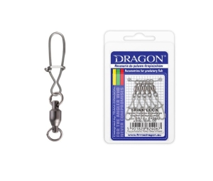 Agrafka DRAGON Spinn LOCK 2 z kręt. łoż.1/0 5szt