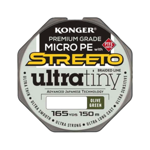 Plecionka Konger STREETO Ultra Tiny 0.10mm 150m 4,55kg Olive green