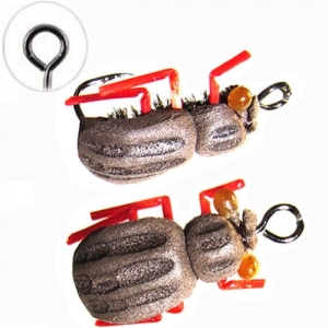 Floating Realistic Jig Beetle Brown Foam #4