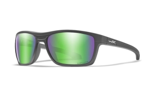Wiley X KINGPIN Captivate Polarized Green Mirror Amber Matte Graphite Frame