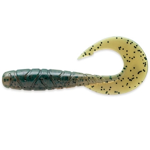 FishUP Mighty Grub 3,5" #017 Motor Oil Pepper 7szt