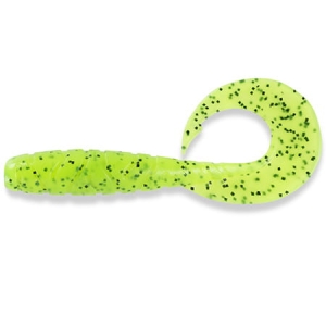 FishUP Mighty Grub 3,5" #055 Chartreuse/Black 7szt