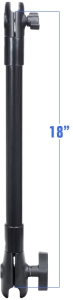 RAM Socket Arm W/ 1.5" and 1" Socket - 18"