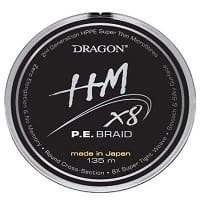 DRAGON HM X8 P.E.BRAID 0.18mm 20,20kg 135m szara