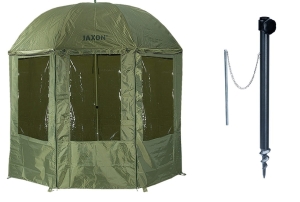 PARASOL WĘDKARSKI JAXON Z PEŁNĄ OSŁONĄ 040 + Baza wkręcana