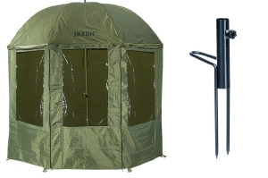 PARASOL WĘDKARSKI JAXON Z PEŁNĄ OSŁONĄ 040 + Baza wbijana
