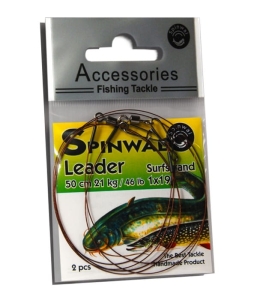 Przypon Stalowy Spinwal 50cm 21kg 2szt.