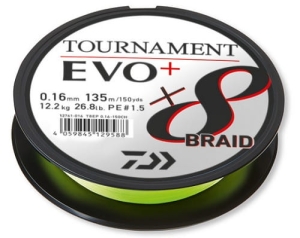 DAIWA TOURNAMENT X8 BRAID EVO+ 0.08mm 135m CH