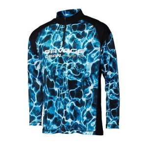 Savage Gear Marine Uv Long Sleeve Tee M Sea Blue