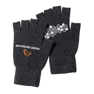 SG Rękawiczki Knitted Half Finger Dark Grey M