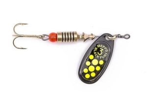 Mepps BLACK FURY czarny/seledynowe kropki 1/3,5g