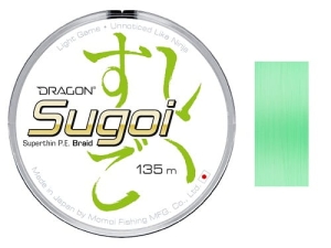 Plecionka Dragon Sugoi 0.052mm 3,65kg zielona Fluo