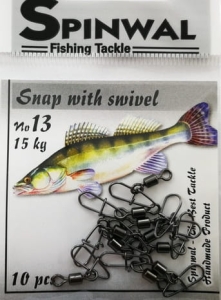 Agrafka Spinwal 13 15kg z krętlikiem10szt.
