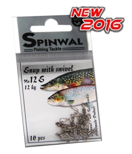 Agrafka Spinwal nr.12 S 12kg z krętlikiem 10szt.