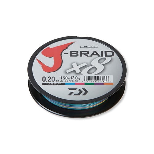 DAIWA J-BRAID GRAND X8 MULTICOLOR 0.10mm 150m » Sklep wędkarski Pleciona.pl