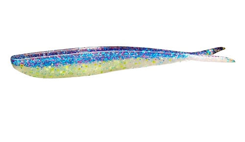 Lunker City Fin-S Fish – 10 Appâts En Caoutchouc 10 Cm – Bleu Chartreuse