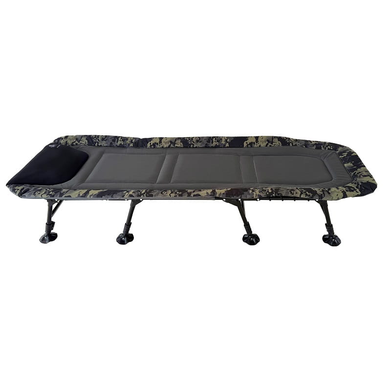 Łóżko Wędkarskie KRAKEN CAMO: 8 Nóg Obciążenie 150kg